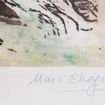 MARC CHAGALL, When Abdullah got the Net Ashore…, from: Four Tales from the Arabian Nights, 1948