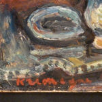 PINCHUS KRÉMÈGNE, Still Life with Basket, Jug and Fruits, circa 1948