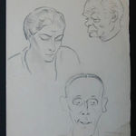 HENRYK BERLEWI, Woman with Long Hair, 1955