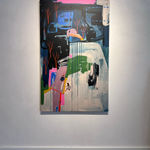 Installation view figurative abstract painting by seonna hong