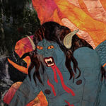 sewn tapestry hanging on wall