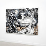 painting of a self portrait of the artist