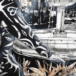 painting of a self portrait of the artist