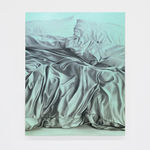 painting of bedding in blue