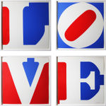 Robert Indiana, Hope (Gold, Blue, Turquoise, Pink, Purple), 2012