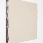 Off white acrylic paint on a canvas.