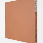 Brown acrylic paint on a canvas.