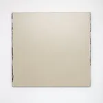 Off white acrylic paint on a canvas.