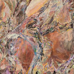 abstract painting composed of expressionistic and colorful strokes, which form organic shapes.