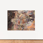 abstract painting composed of expressionistic and colorful strokes, which form organic shapes.