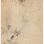 Syed Sadequain, Untitled (Self Portrait with Signatures), circa 1964