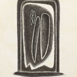 Syed Sadequain, Untitled (Self Portrait with Signatures), circa 1964