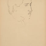 Syed Sadequain, Untitled (Self Portrait with Signatures), circa 1964