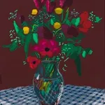 David Hockney, Lithograph of Water Made Of Lines With Two Light Blue Washes, 1978-1980