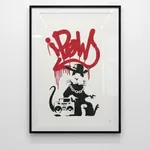 Banksy, Gangsta Rat (Red) (Unsigned) , 2004