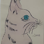 Andy Warhol, F.S. IV 57A, From 25 Cats Named Sam, ca . 1954