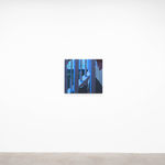 installation view of Adrian Kay Wong's exhibition "Same Time, Same Place," at Hashimoto Contemporary, San Francisco. At center, is the painting "Fluorescent"