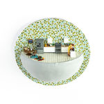 mini scene of a woman killing her husband in a kitchen