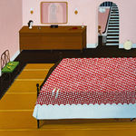 Painting by Angela Burson of a bedroom