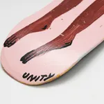 skateboard deck with nude figure on pink background
