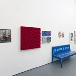 Installation photo of "The Invisible Dog Goes for a Walk" group exhibition