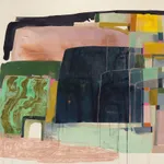 Abstract painting of colorful rectangular shapes