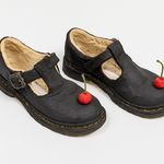 Didi Rojas sculpture of Pair of Mary Janes with cherries on top