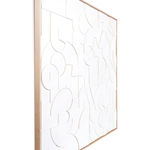 Scott Albrecht wood relief painting - abstract all white forms
