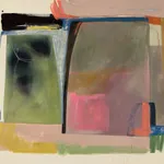 Abstract painting of colorful rectangular shapes
