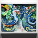 Crystal Wagner colorful abstract biomorphic paper sculpture