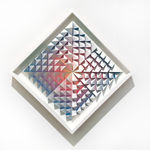 Sean Newport colorful wood relief geometric