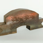 ceramic banner with the words rode hard, put away wet