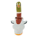 Katie Kimmel's ceramic sculpture of a duck in a vase