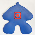 blue figure with a square canvas in the center of it with a orange circle and square surrounding it
