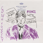 sketch of the musical artist print on a hotel notepad paper