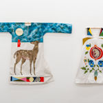 Installation image of Lou Benesch's paintings at Hashimoto Contemporary Los Angeles