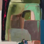 Abstract painting of colorful rectangular shapes