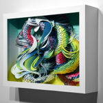 Crystal Wagner colorful abstract biomorphic paper sculpture