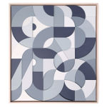 Scott Albrecht wood relief painting in gray tones