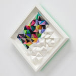 Sean Newport abstract colorful wall sculpture