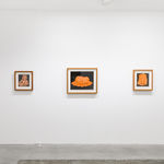 Installation image of the painting "St Margaret Reliquary" by Rachel Gregor.