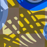 Natalia Juncadella yellow painting of plants, tabletop and shadows detail