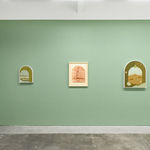 Install image of Petrichor, from left to right, “Piñon”, “Metamorphic”, “Hyphae”, “Orogeny”.