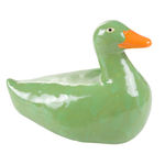 Lorien Stern's ceramic sculpture of a green duck