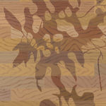 detail of Natalia Juncadella painting of wood floor with cast shadows from plant