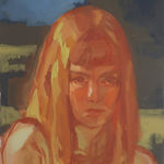 portrait of a girl staring at something past the viewer