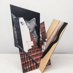 Dan Swindel abstract sculpture with plaid