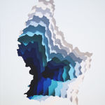 1010 abstract painting blue detail