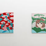 Installation view of Ivory Yeunmi Lee's paintings at Hashimoto Contemporary Los Angeles.