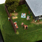 Abigail Goldman's sculpture of a murder in a bedroom Abigail Goldman's sculpture of a peeping tom